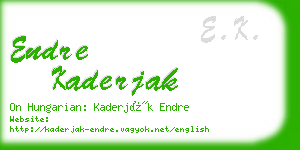 endre kaderjak business card